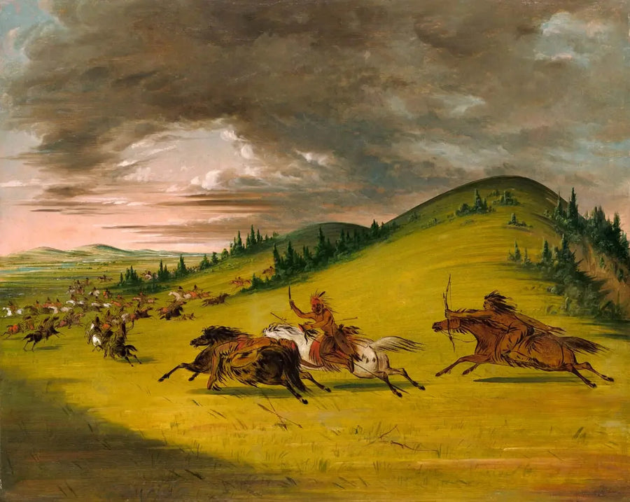 Schlacht zwischen Sioux und Sac und Fox - George Catlin