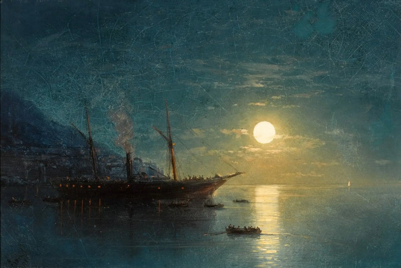 Dampfboot bei Mondschein - Ivan Aïvazovski
