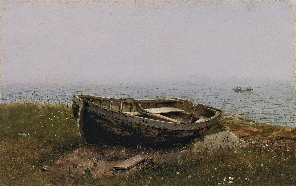 Bateau abandonné - Frederic Edwin Church image 1 copie de tableau peinte à la main