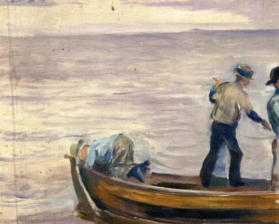 Boot mit drei Jungen - Edvard Munch