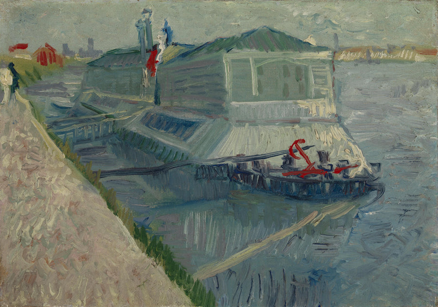 Das Waschboot auf der Seine in Asnières - Vincent van Gogh