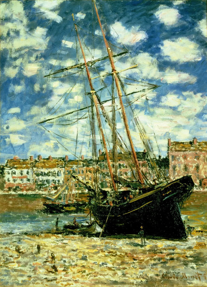 Boot bei Ebbe - Claude Monet