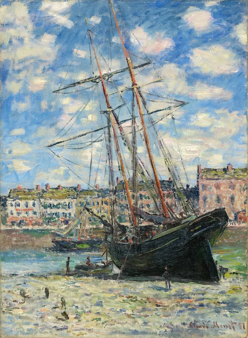 Boot strandete bei Ebbe W644 - Claude Monet