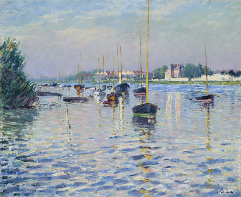 Boote vor Anker auf der Seine in Argenteuil - Gustave Caillebotte