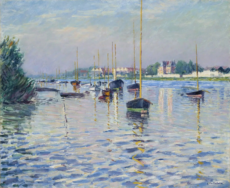 Boote vor Anker auf der Seine in Argenteuil - Gustave Caillebotte
