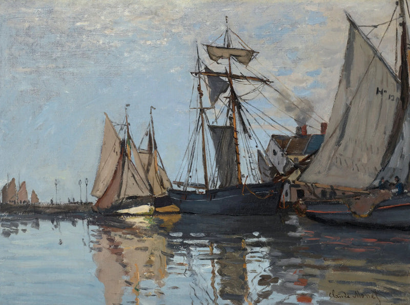 Boote im Hafen von Honfleur - Claude Monet
