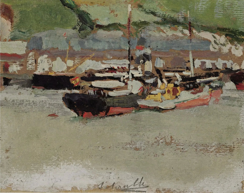 Boote in einem Hafen - Joaquín Sorolla