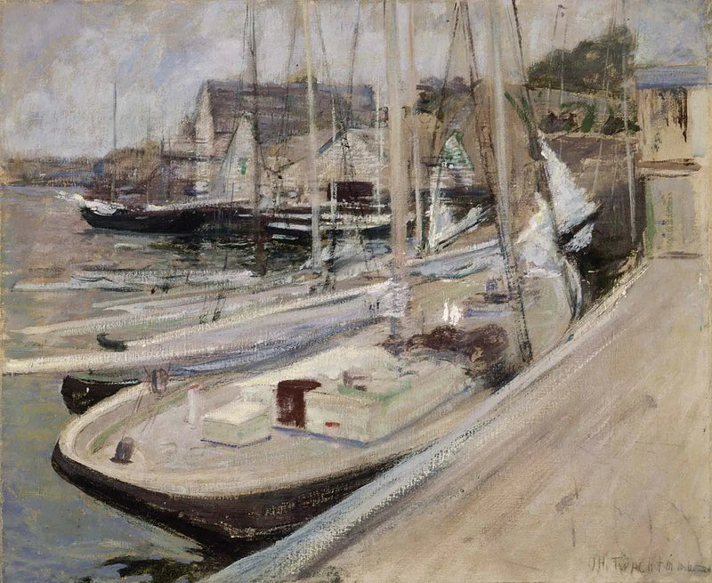 Fischerboote in Gloucester - John Henry Twachtman