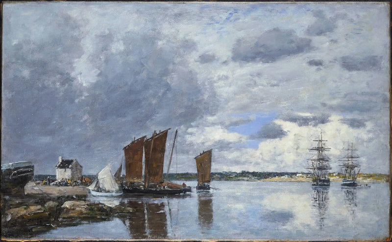Fischerboote in Kerhor - Eugène Boudin