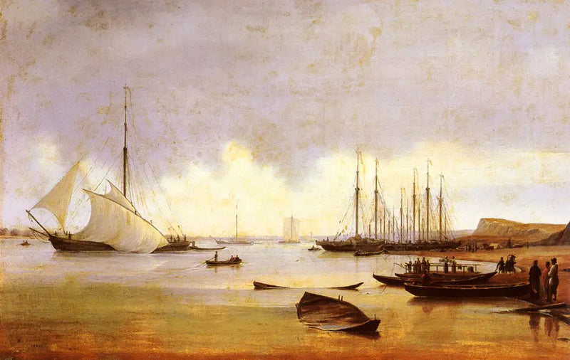 Fischerboote vor einer Pier - Alexandre Ivanov