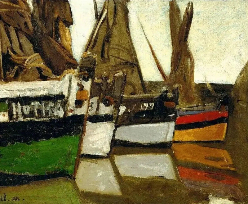 Fischerboote, Honfleur W74 - Claude Monet