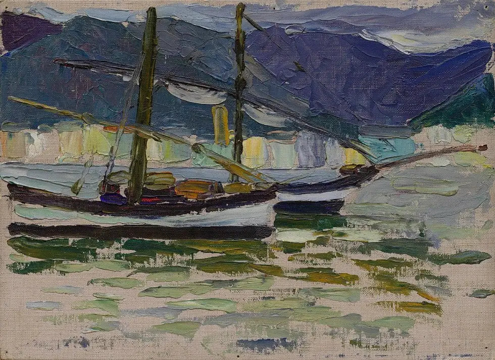 Bateaux de pêche, Sestri - Vassily Kandinsky image 1 reproduction d’œuvre d’art à l’huile