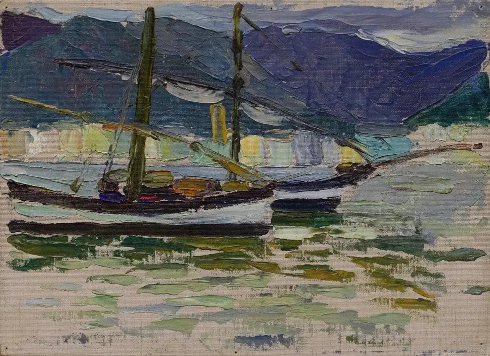 Bateaux de pêche, Sestri - Vassily Kandinsky image 1 reproduction d’œuvre d’art à l’huile