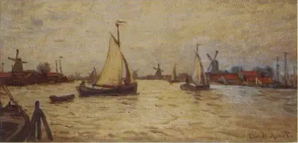 Boote in Holland bei Zaandam - Claude Monet