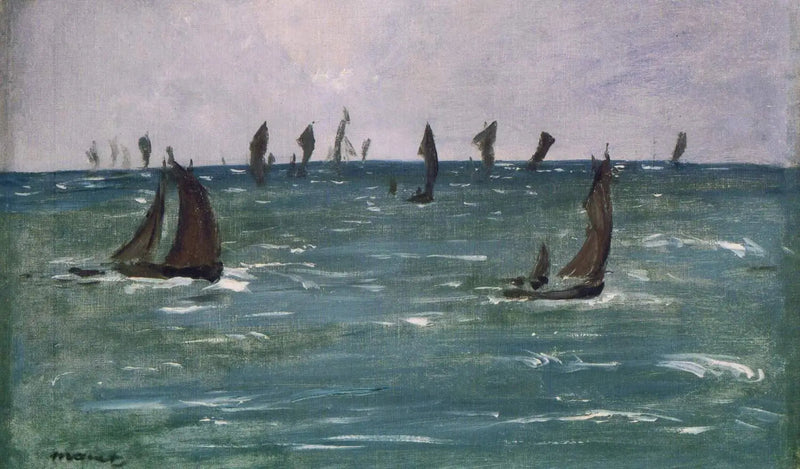 Schiffe auf See, Golf von Biscaya - Édouard Manet