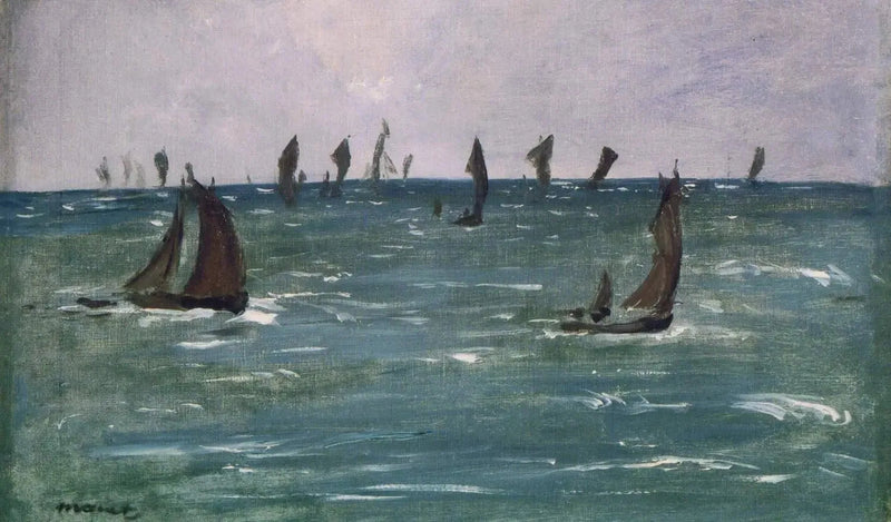 Schiffe auf See, Golf von Biscaya - Édouard Manet
