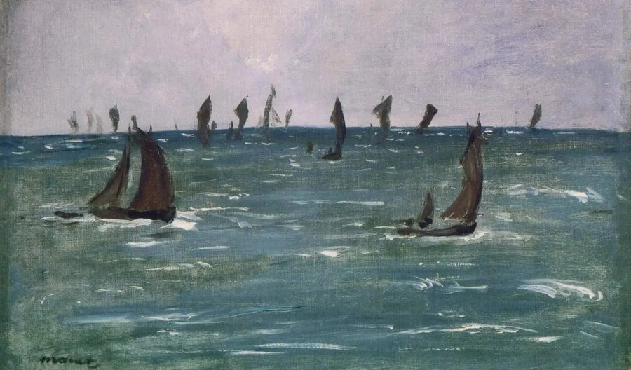 Schiffe auf See, Golf von Biscaya - Édouard Manet