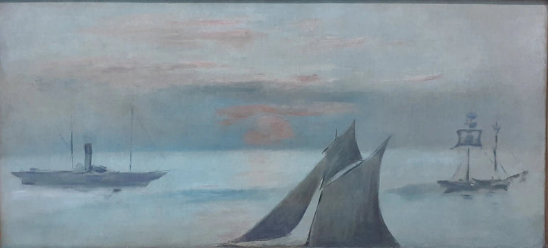 Boote auf dem Meer, Sonnenuntergang (Édouard Manet) - Édouard Manet