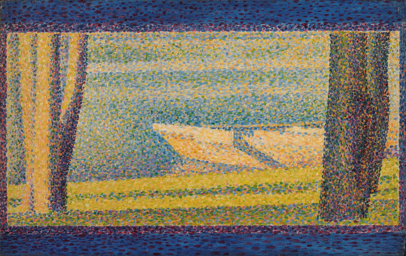 Boote und Bäume vertäut - Georges Seurat