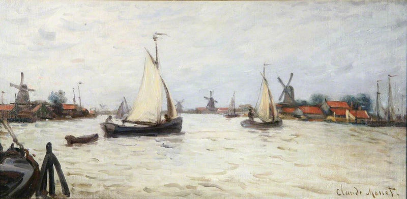 Boote in Holland, in der Nähe von Zaandam W173 - Claude Monet