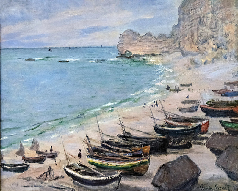 Boote am Strand in Étretat W829 - Claude Monet