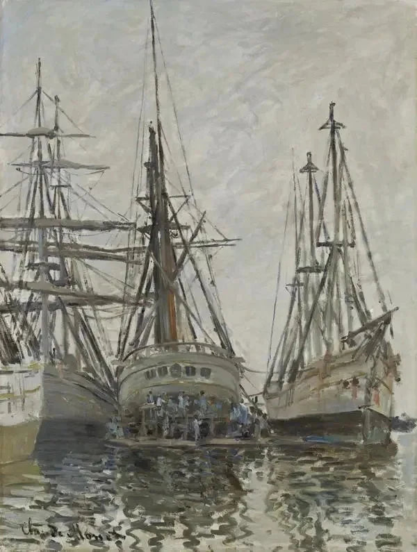 Boote in einem Hafen W260 - Claude Monet