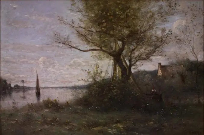 Insel-Boot - Jean-Baptiste Camille Corot