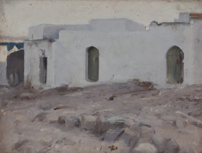 Mauretanische Gebäude bei bewölktem Wetter - John Singer Sargent