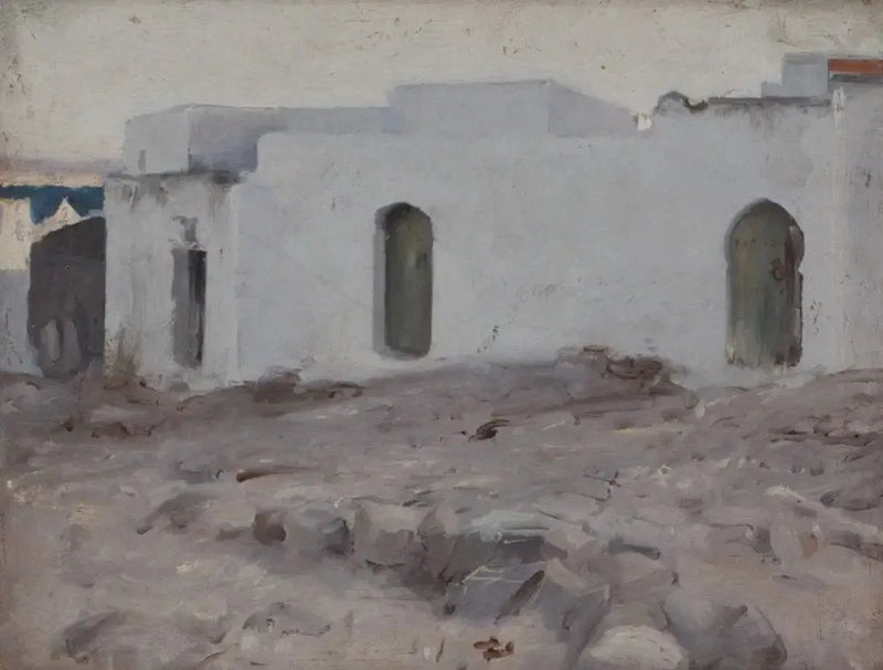 Mauretanische Gebäude bei bewölktem Wetter - John Singer Sargent