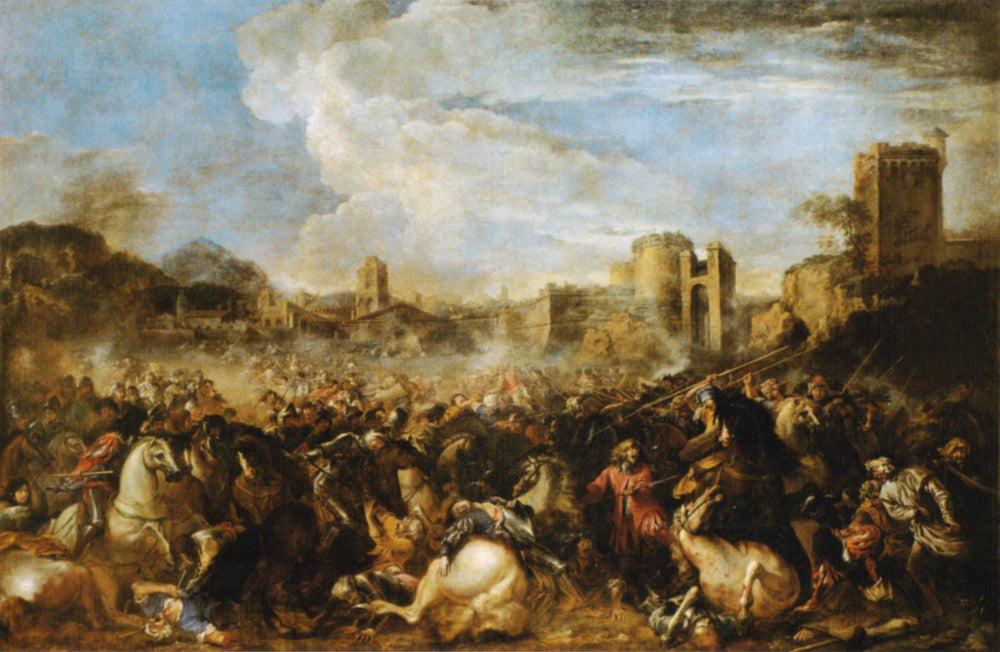 Battaglia fra turchi e cristiani - Salvator Rosa image 1 reproduction d’œuvre d’art à l’huile