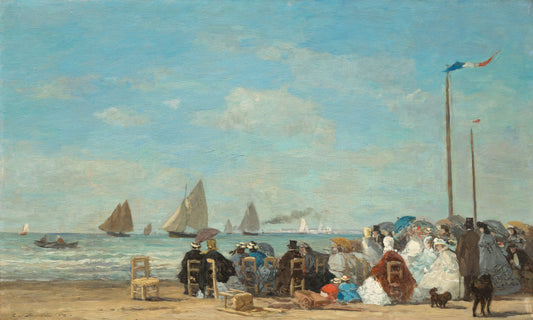 🏖️ Strandszene in Trouville – Eugène Boudin (1863)