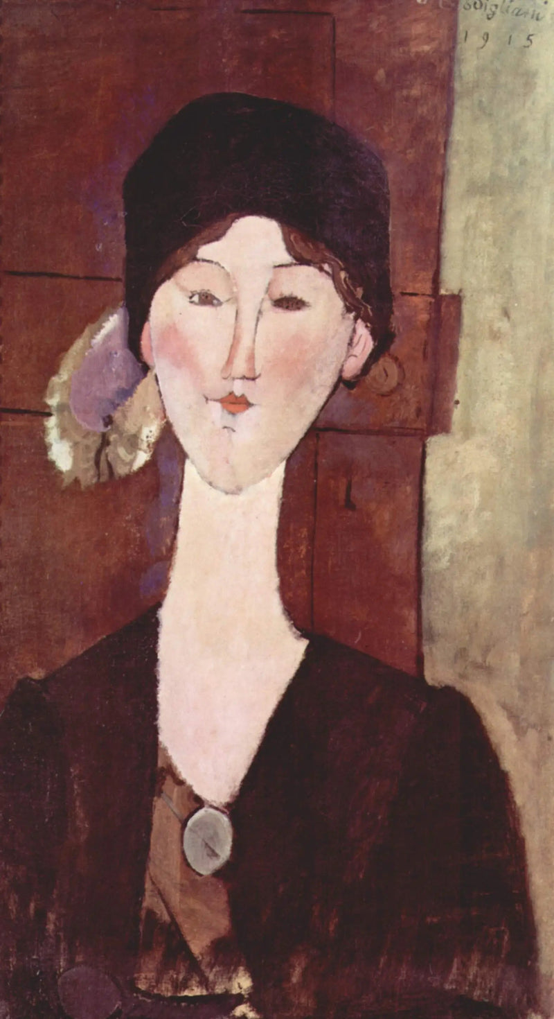 Beatrice Hastings vor einer Tür - Amedeo Modigliani