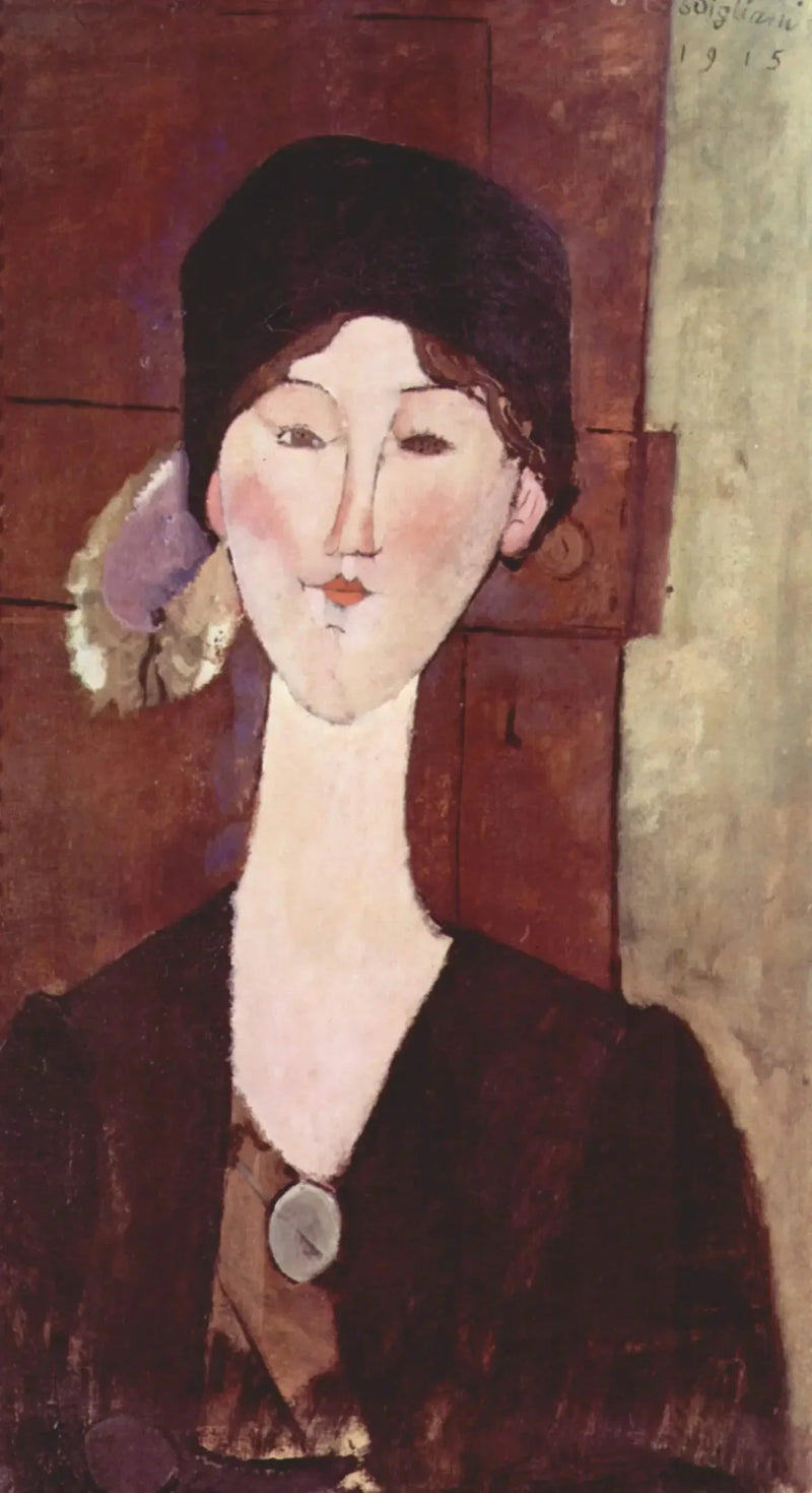 Beatrice Hastings vor einer Tür - Amedeo Modigliani