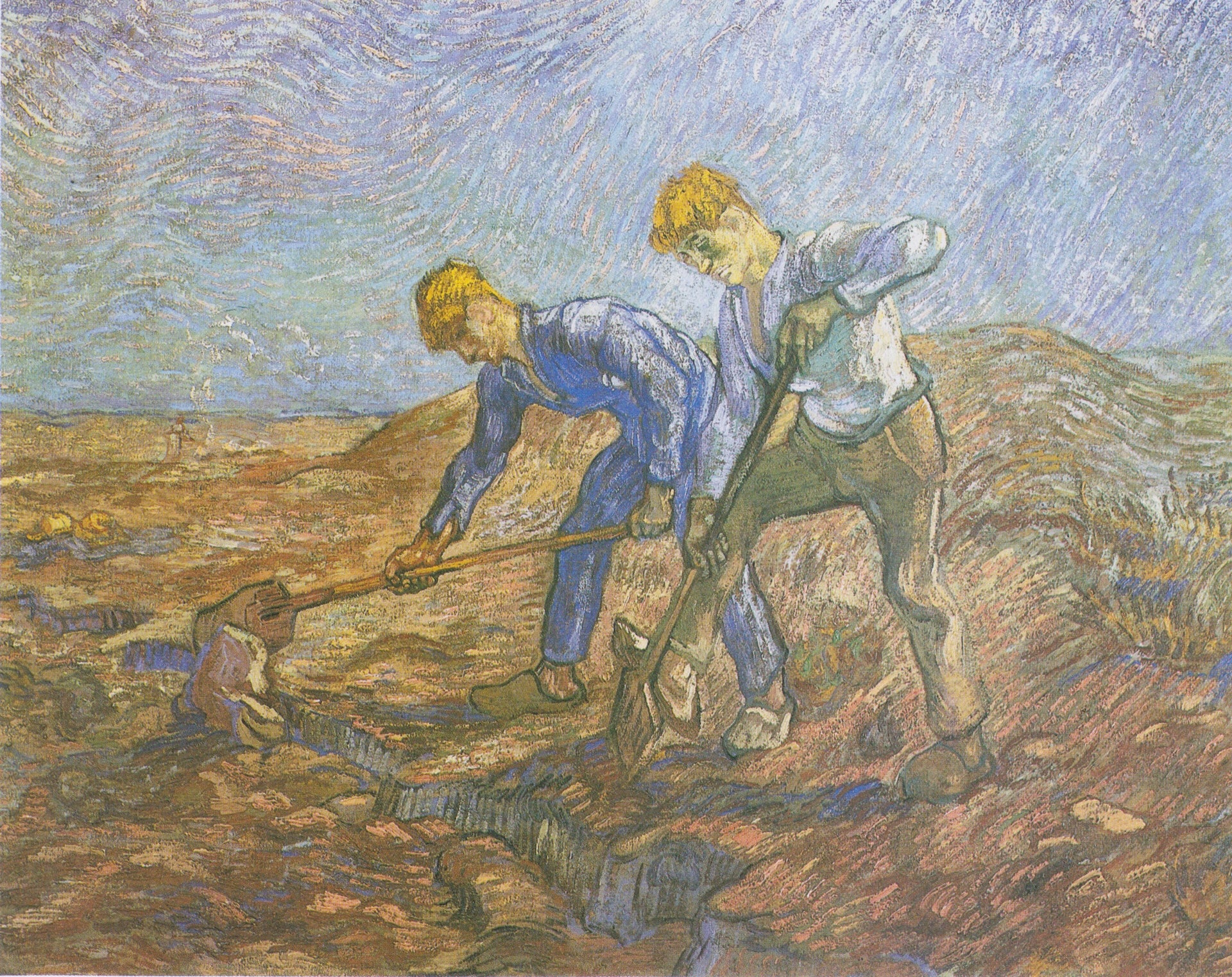Les Bêcheurs d’après Jean-François Millet F648 de Vincent van Gogh, Stedelijk Museum