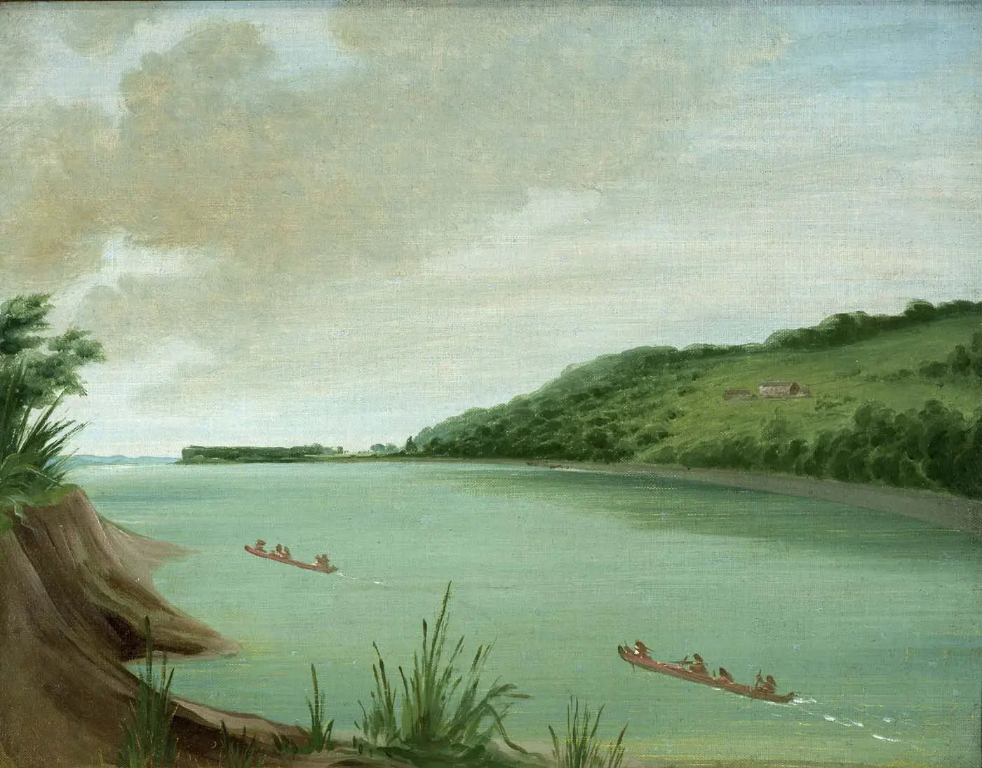 Belle Vue, Agence indienne du major Dougherty, 870 milles au-dessus de Saint-Louis - George Catlin image 1 reproduction réalisée par Alpha Reproduction