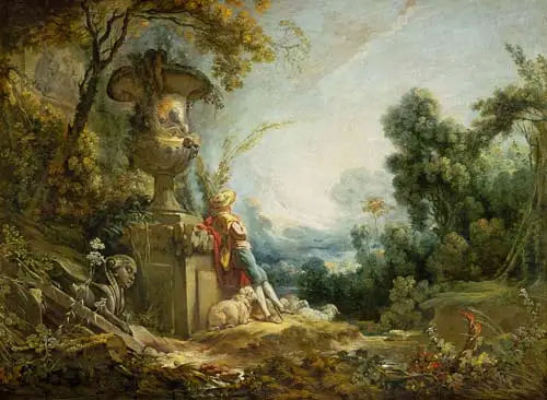 Berger, der seine Schafe hütet - François Boucher