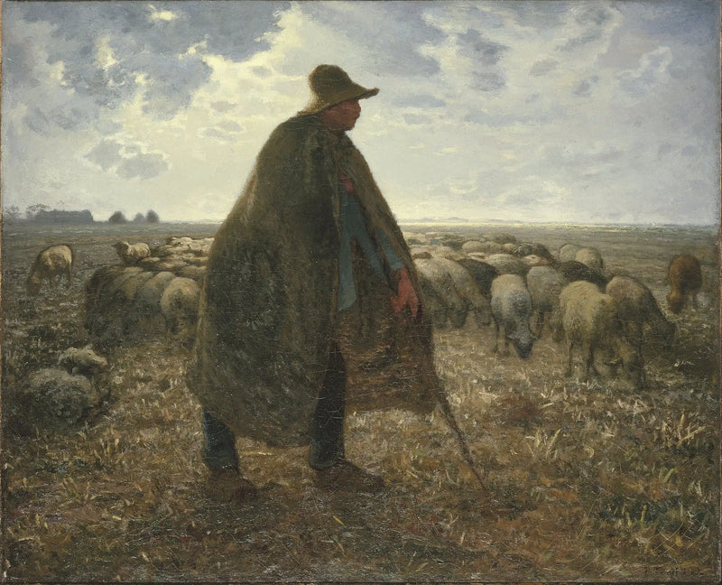 Berger, der seine Herde hütet - Jean-François Millet