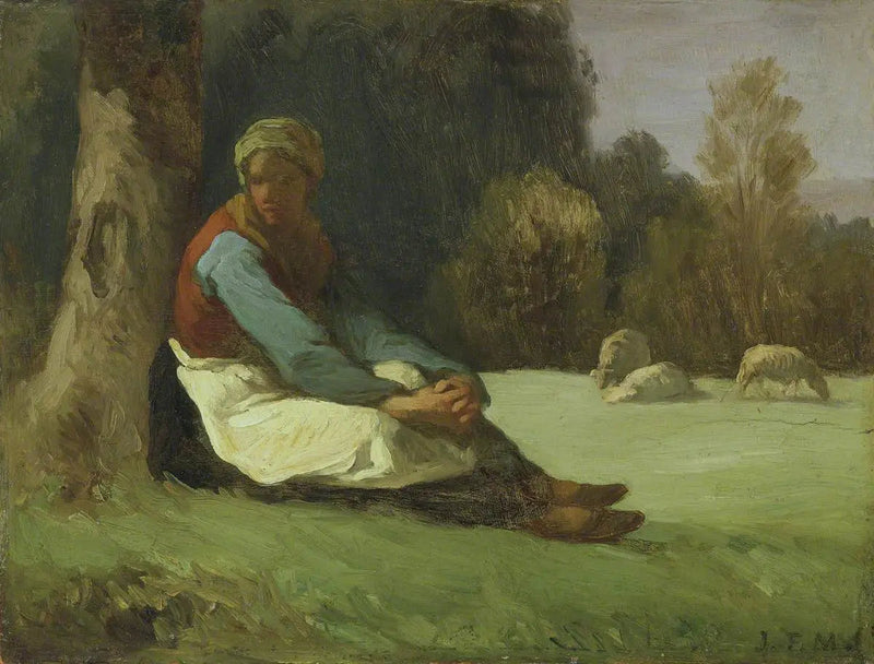 Sitzende Bauerntochter - Jean-François Millet