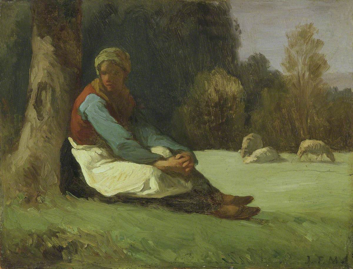 Sitzende Bauerntochter - Jean-François Millet
