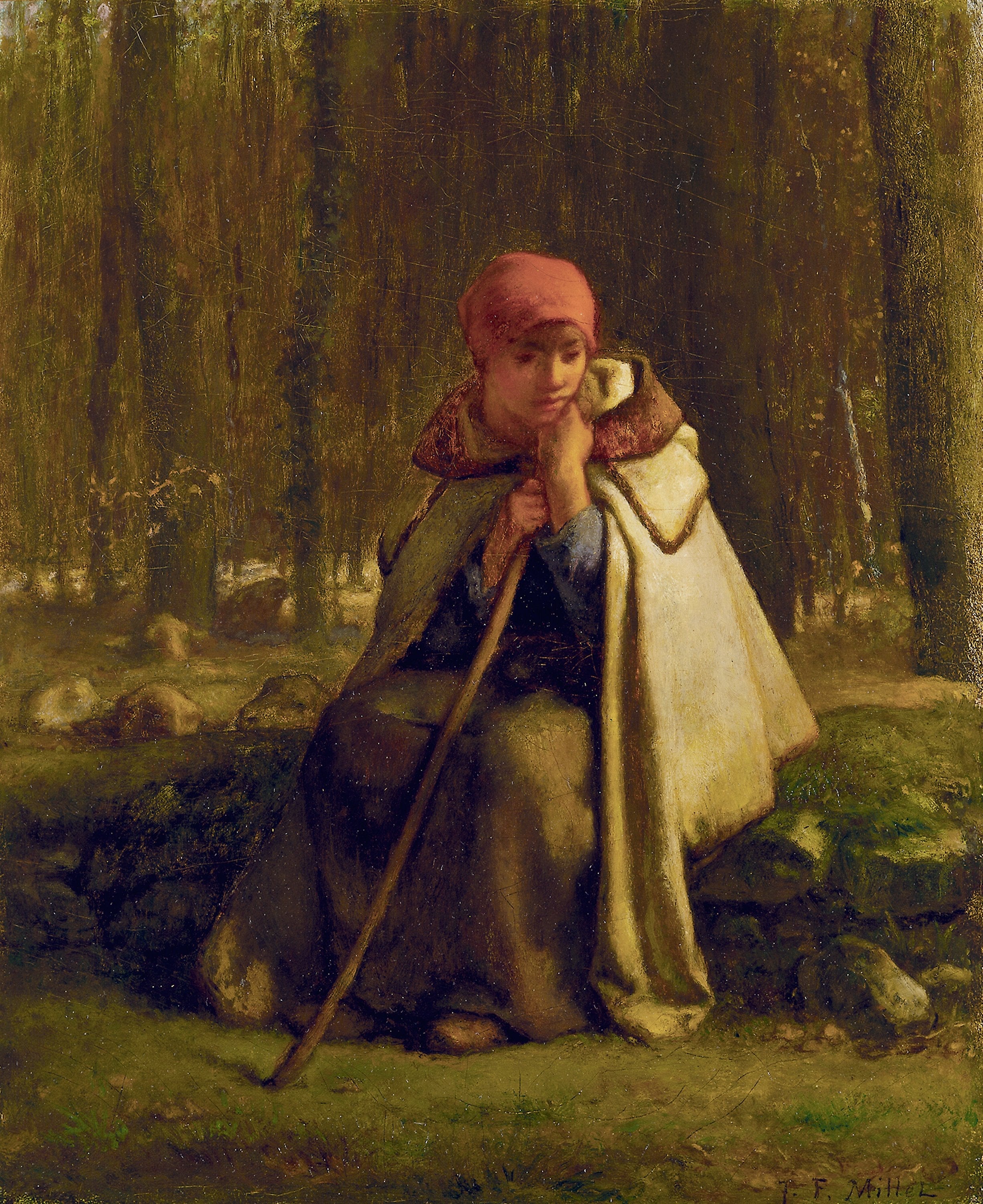 Sitzende Bergère - Jean-François Millet