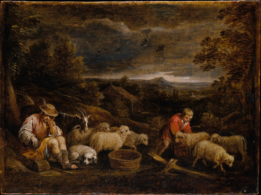 Hirten und Schafe - David Teniers der Jüngere