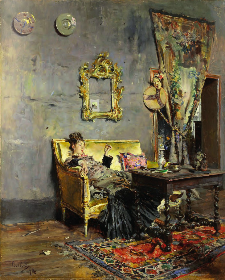 Berthe raucht - Giovanni Boldini