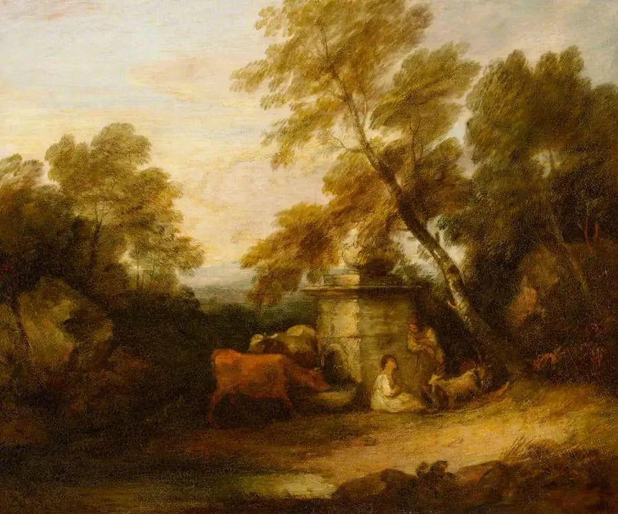 Vieh an einem Brunnen - Thomas Gainsborough