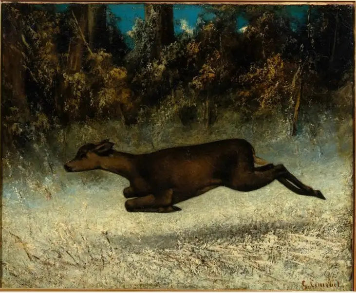 Reh laufend - Gustave Courbet