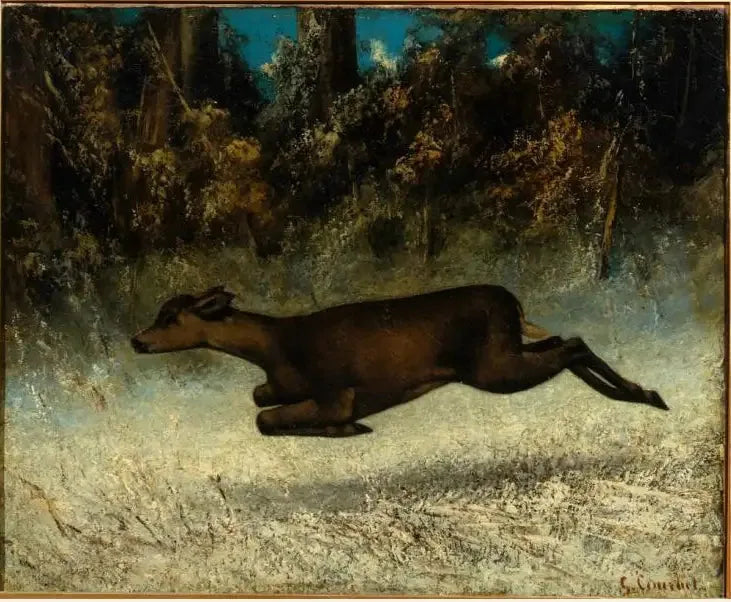 Reh laufend - Gustave Courbet