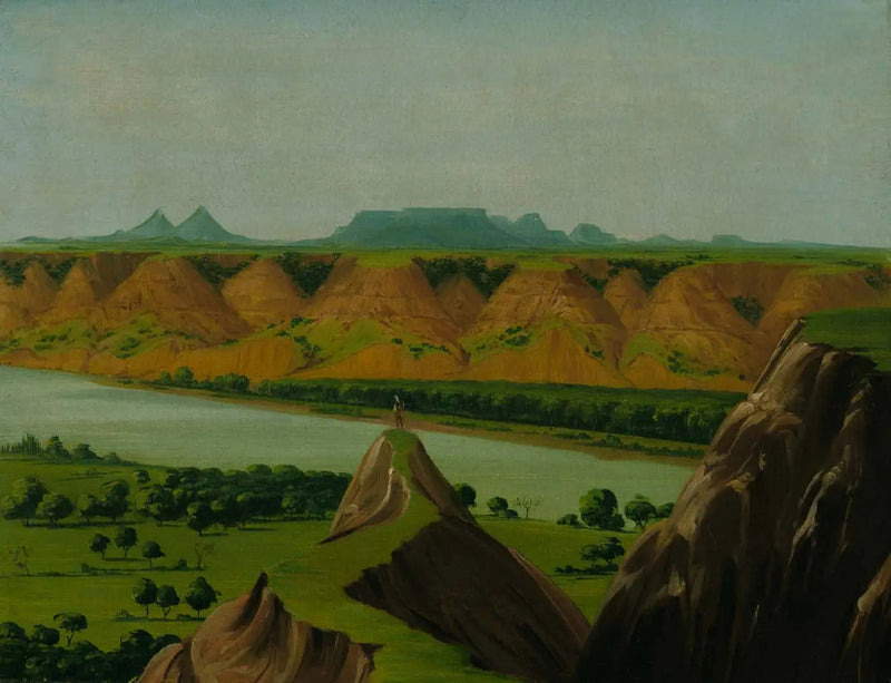 Big Bend am Ober-Missouri, 1900 Meilen oberhalb von Saint-Louis - George Catlin