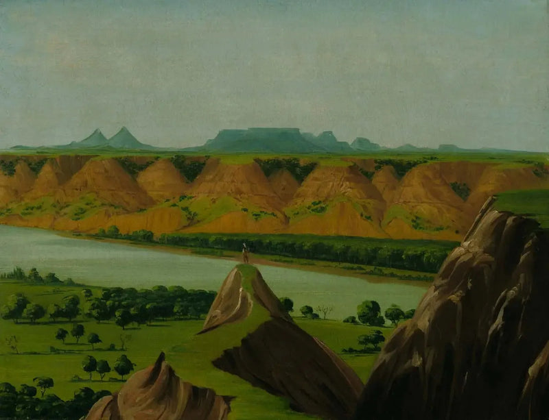 Big Bend am Ober-Missouri, 1900 Meilen oberhalb von Saint-Louis - George Catlin