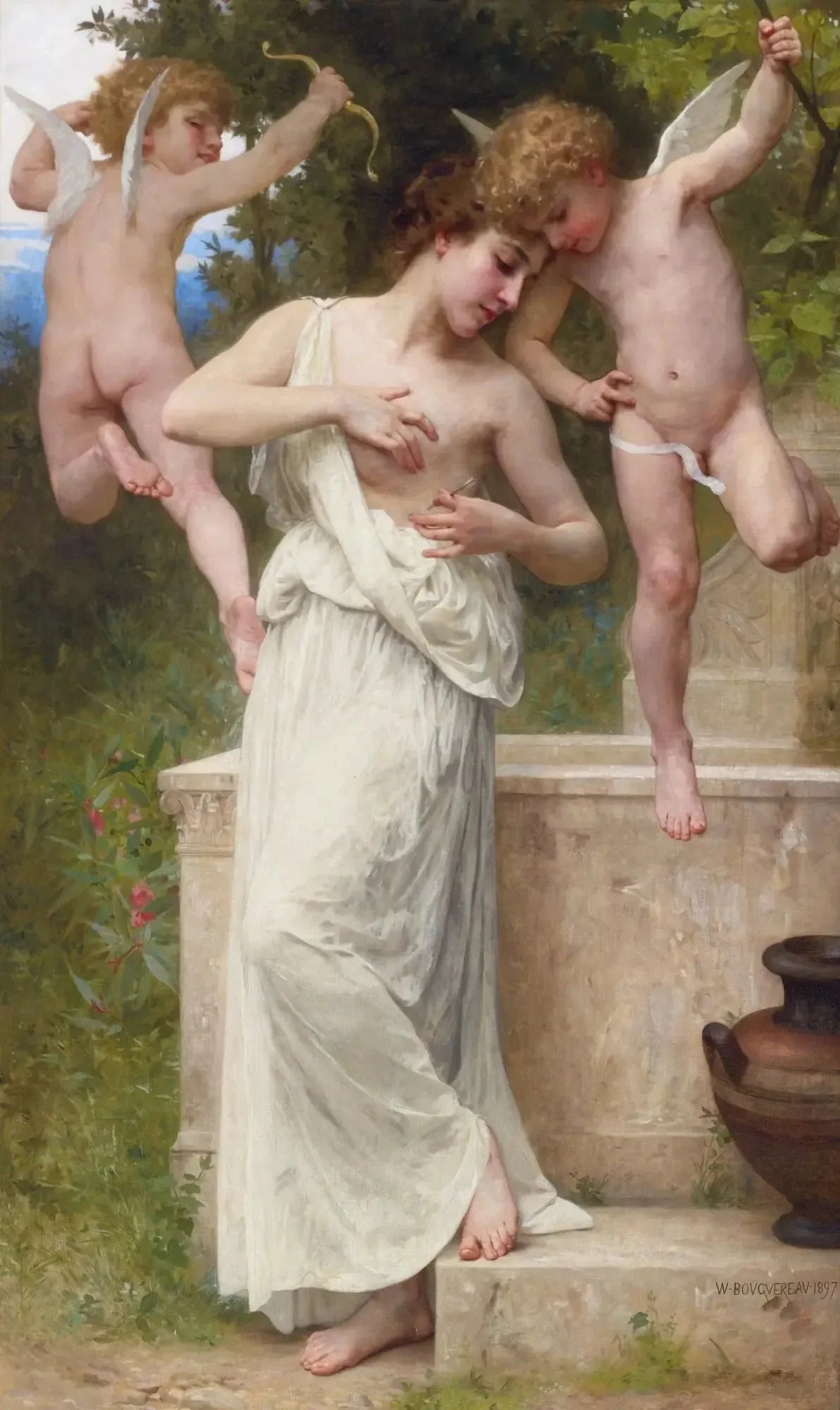 Blessures d'amour - Bouguereau image 1 reproduction de peinture à l’huile