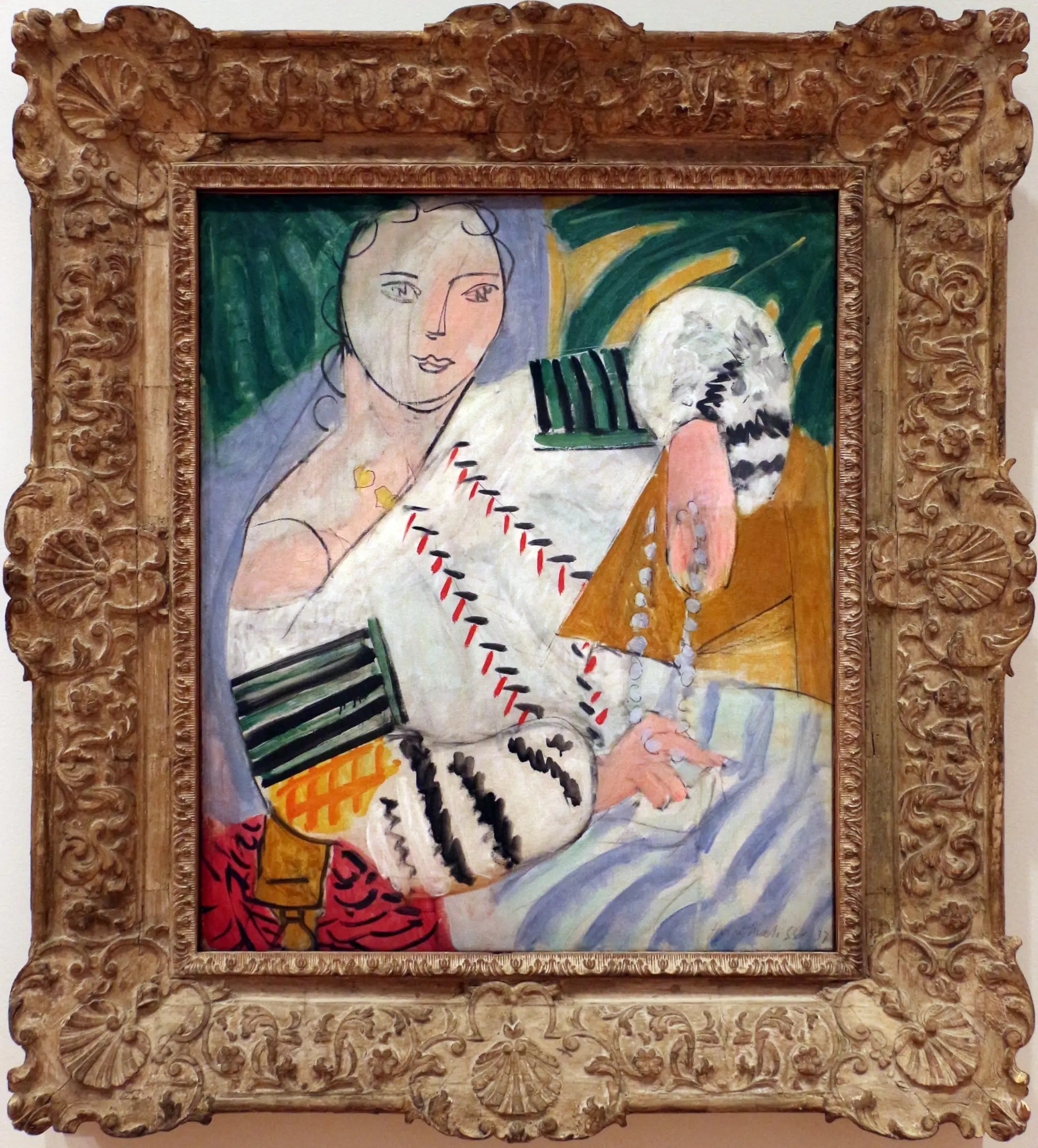 Reproduction du tableau « Blouse roumaine aux manches vertes - Henri Matisse » par Alpha Reproduction en peinture à l’huile