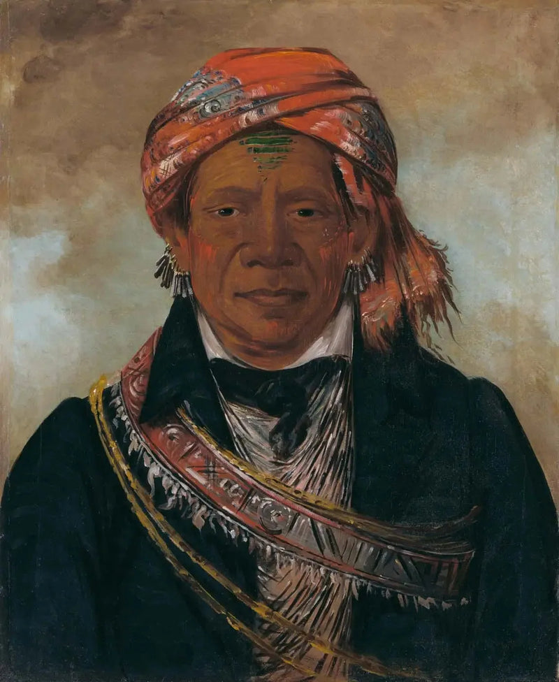 Bód-a-sin, Häuptling des Stammes - George Catlin